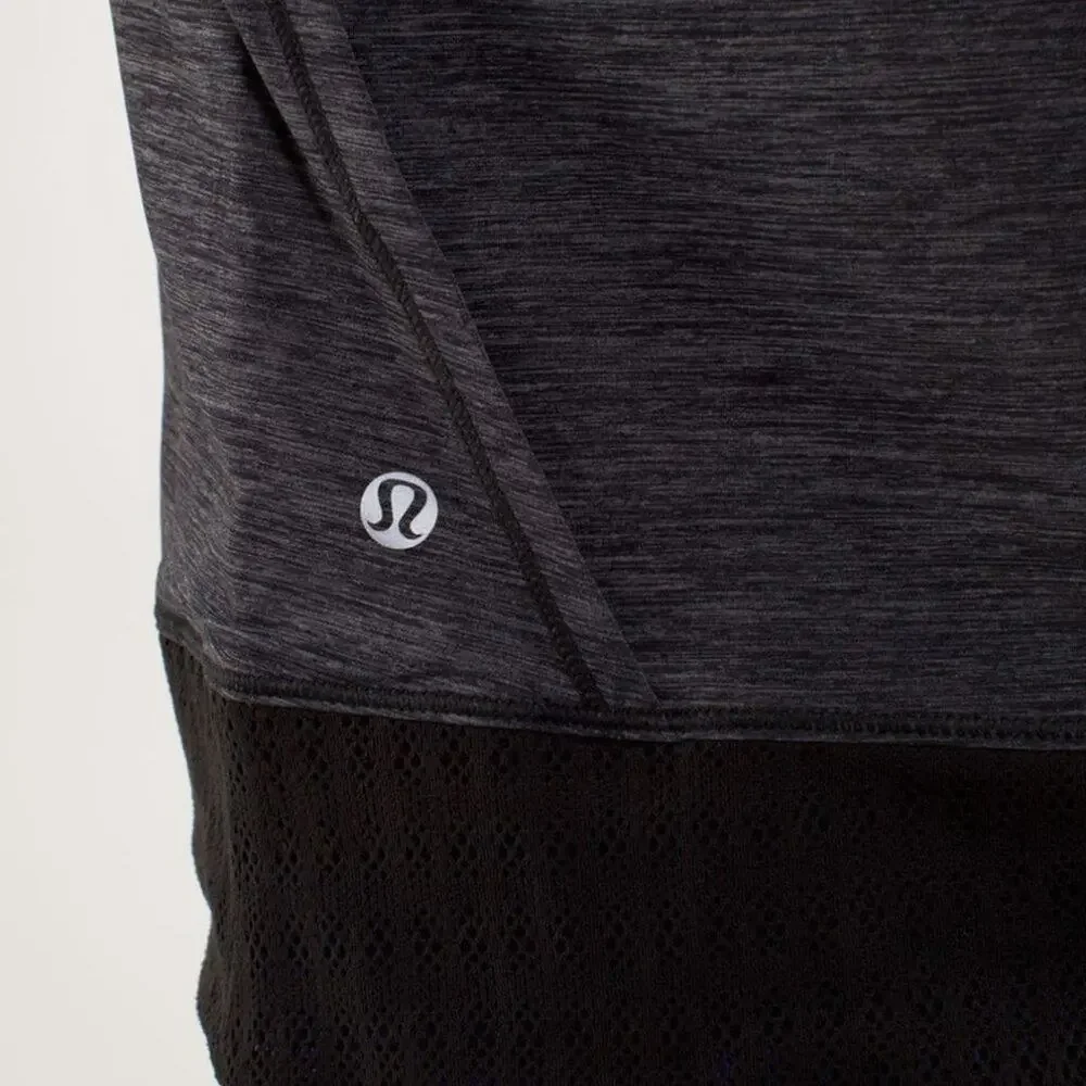 RARE Lululemon Sun Runner Short Sleeve Black 6